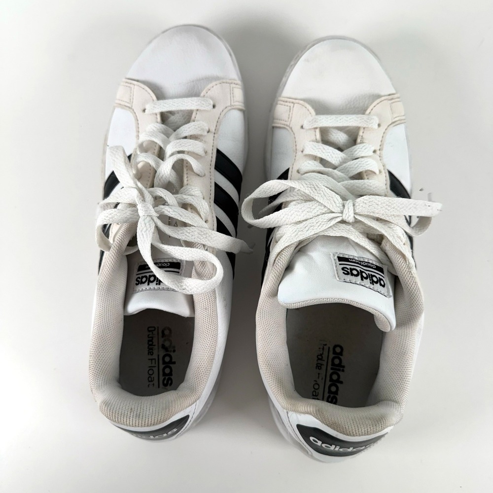 Adidas‎ Cloudfoam Advantage Women's White Black Stripes Sneakers Size 9.5 - Picture 16 of 16